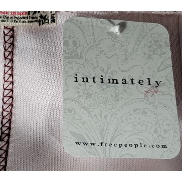 Free People Intimately Holiday Pink Combo Drawstring Wide Leg Jogger Pants Women - Picture 9 of 14